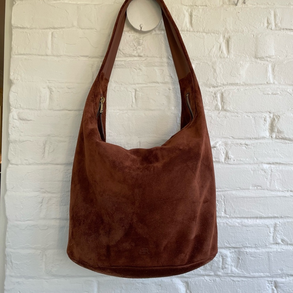 Banana Republic Slouchy Suede Hobo Bag in Brown